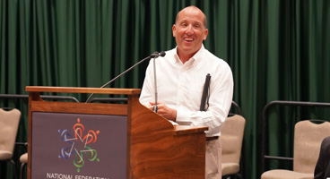 Michigan Supreme Court Justice Richard Bernstein speaks at the NFB National Convention